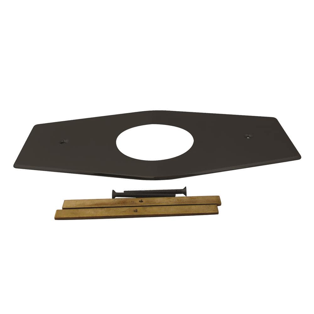 Westbrass One-Hole Remodel Cover Plate for Mixet Bathtub and Shower Valves, Matte Black