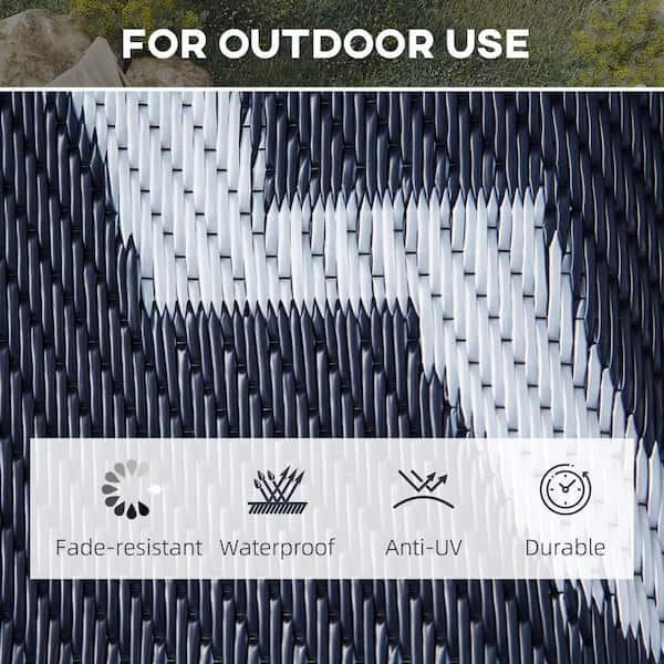 Outsunny Reversible Outdoor RV Rug, Patio Floor Mat, Plastic Straw Rug for  Backyard, Deck, Picnic, Beach, Camping - On Sale - Bed Bath & Beyond -  35400104
