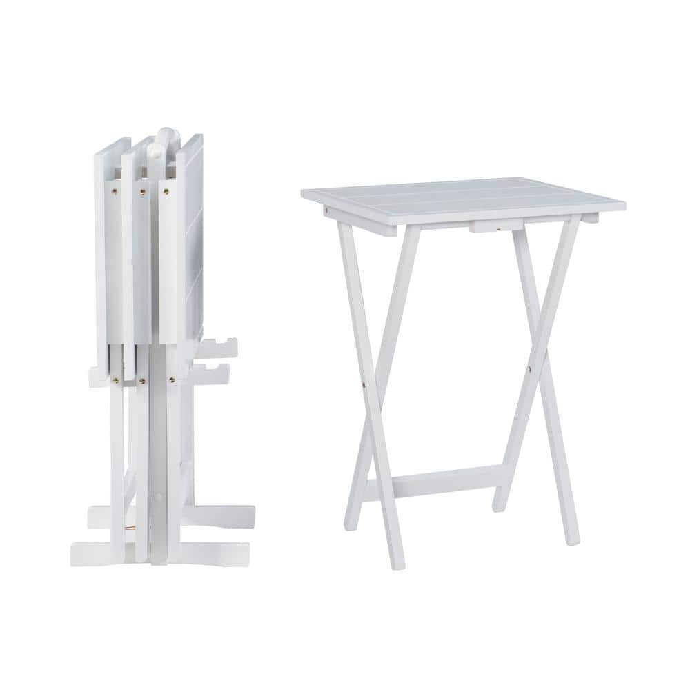 Fennec 15.75 in. L wood top Folding Tray White tables price history on PriceWatchPro