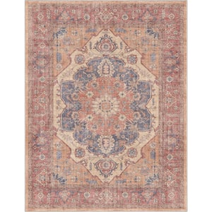 Red 7 ft. 7 in. x 9 ft. 10 in. Apollo Antigua Vintage Persian Oriental Area Rug
