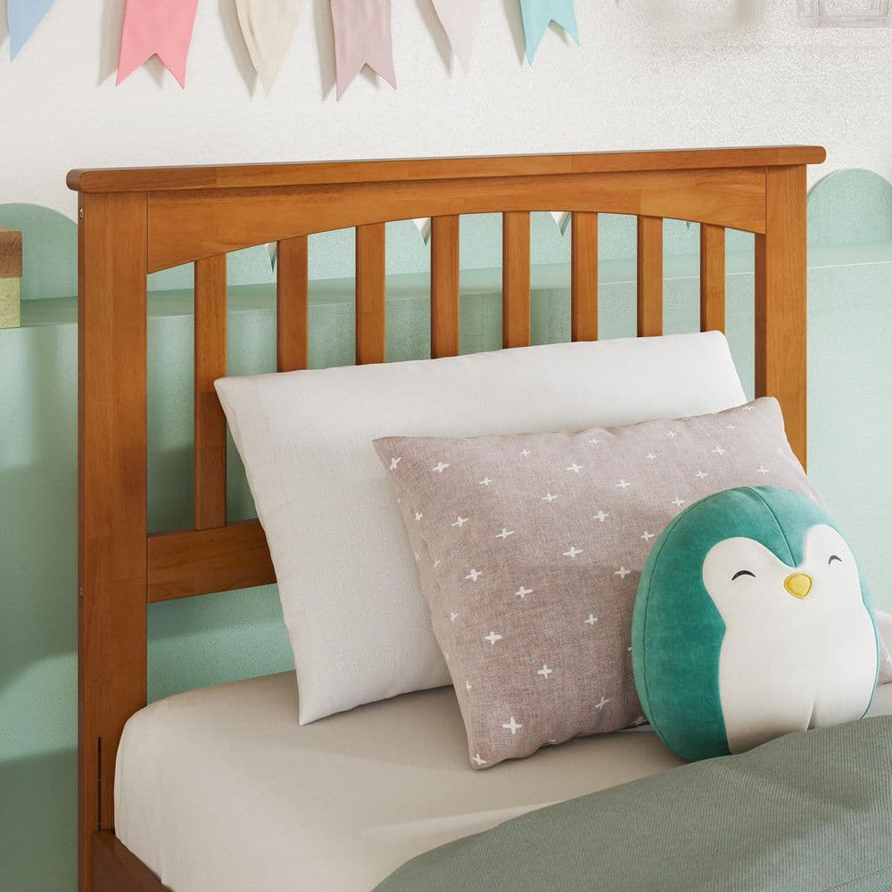 AFI Mission Light Toffee Natural Bronze Solid Wood Twin Headboard