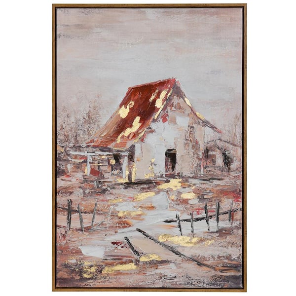 StyleCraft Barn House 1-Piece Framed Poster 35.4 in. x 23.6 in.