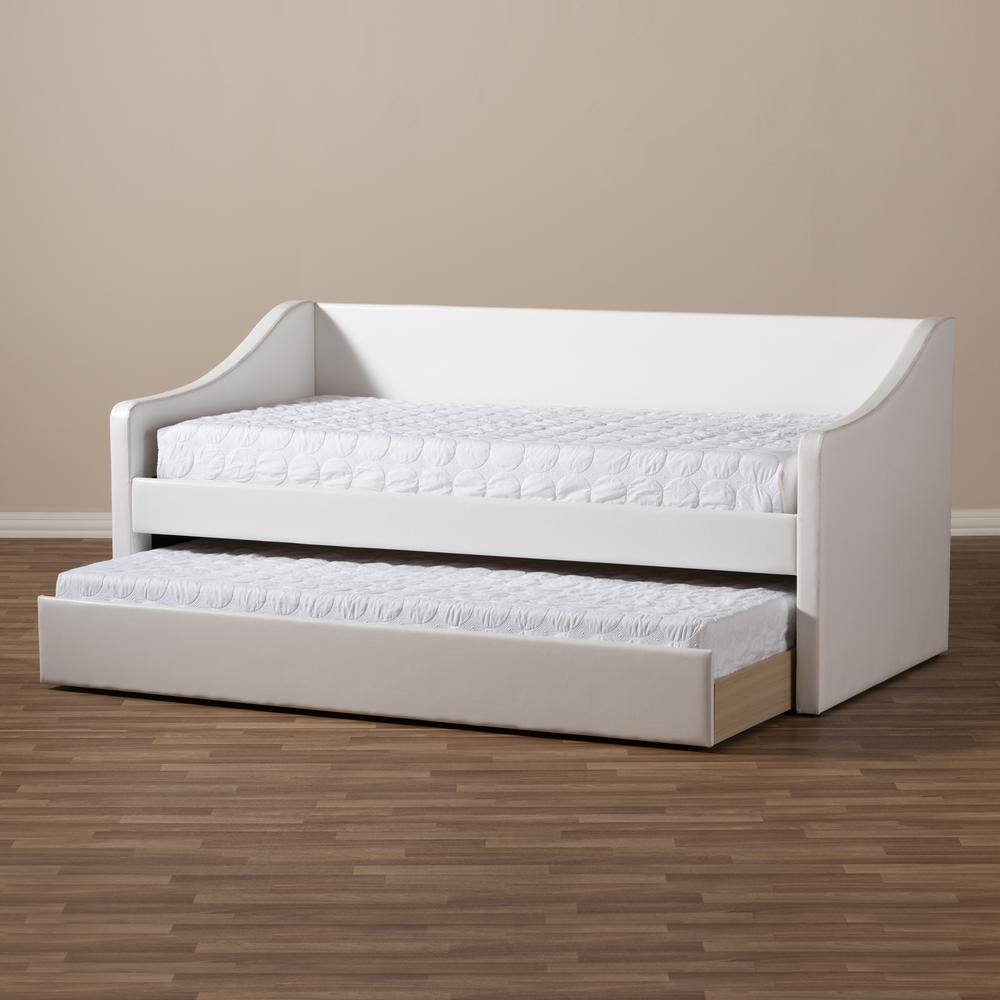 Barnstorm Contemporary Beige Fabric Upholstered Twin Size Daybed - thumbnail 7