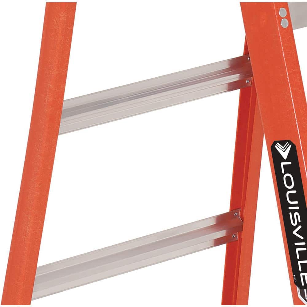 4 ft Orange Fiberglass Pinnacle Platform Ladder with 300 lbs Capacity
