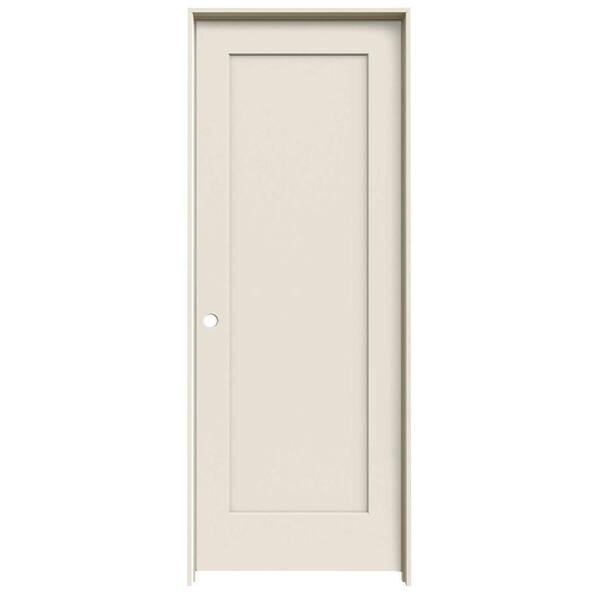JELD-WEN 24 in. x 80 in. Madison Primed Right-Hand Smooth Molded Composite Single Prehung Interior Door