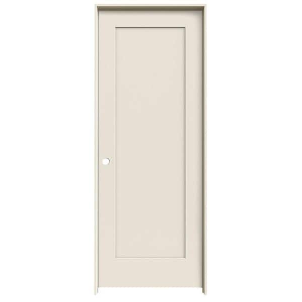 JELD-WEN 28 in. x 80 in. Madison Primed Right-Hand Smooth Molded Composite Single Prehung Interior Door