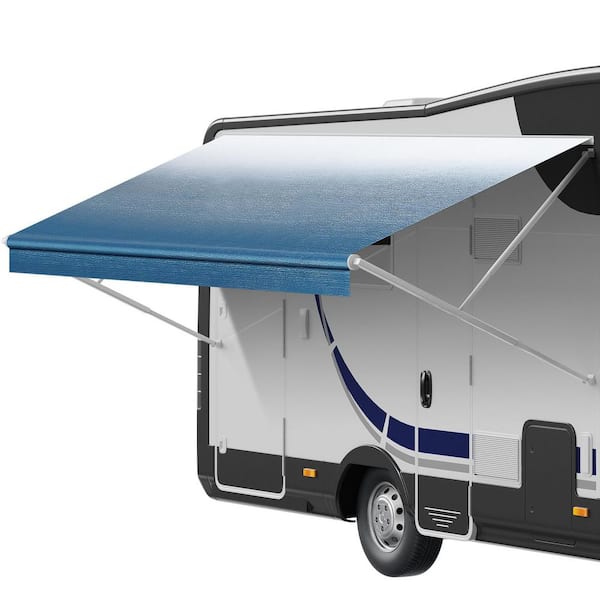 SKYSHALO RV Awning Fabric Replacement, 13 ft. 2 in. Fabric Length for 14 ft. Awning, Heavy Duty 3-Ply 16 oz. PVC Camper Awning