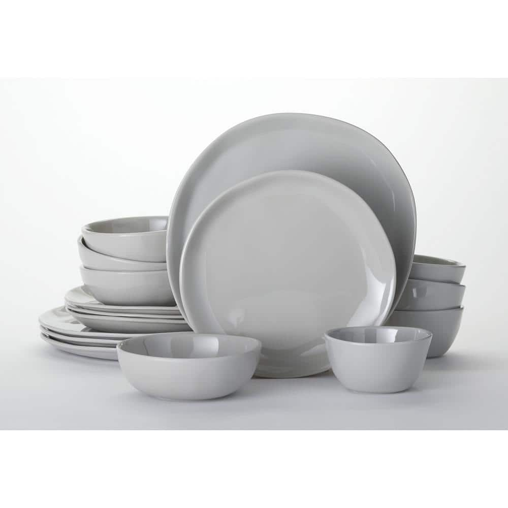 TP 12-Piece Dinnerware Set, Melamine Dishes Set with Bowls and Plates,  Dinner Service for 4, Dishwasher Safe, Red & Black