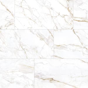 Kesler Marble Avorio 24 in. x 48 in. Glazed Porcelain Floor and Wall Tile (15.5 sq. ft./case)