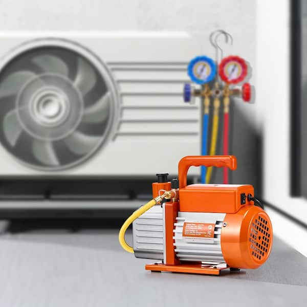Vacuum Pump, 3.5 CFM, HVAC Single Stage Rotary Vane Vacuum Pump, for R134a R22 R410a Systems, Auto AC Vacuum Pump Kit