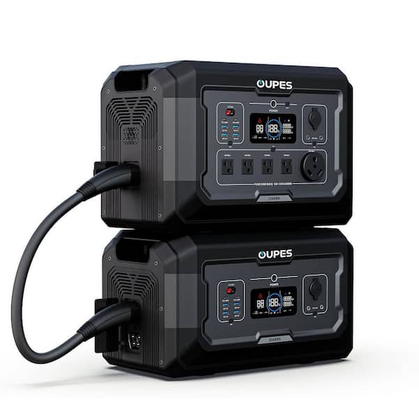 2500-Watt Portable Power Station Mega 2 Push Button Start with Extra 2048Wh Battery for Home Backup, Camping and RV