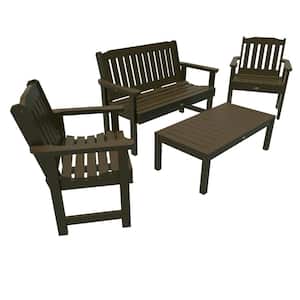 Lehigh Weathered Acorn 4-Piece Recycled Plastic Outdoor Conversation Set