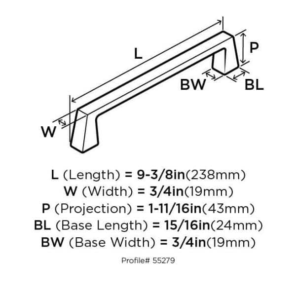 8-Inch Oil Rubbed Bronze Appliance Pull with Mounting Hardware