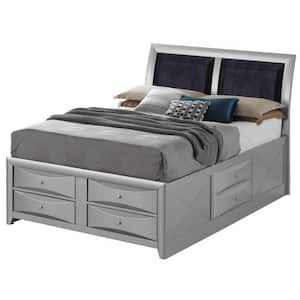 Marilla Silver Champagne King Panel Beds