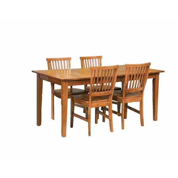 HOMESTYLES Arts and Crafts 5-Piece Cottage Oak Dining Set