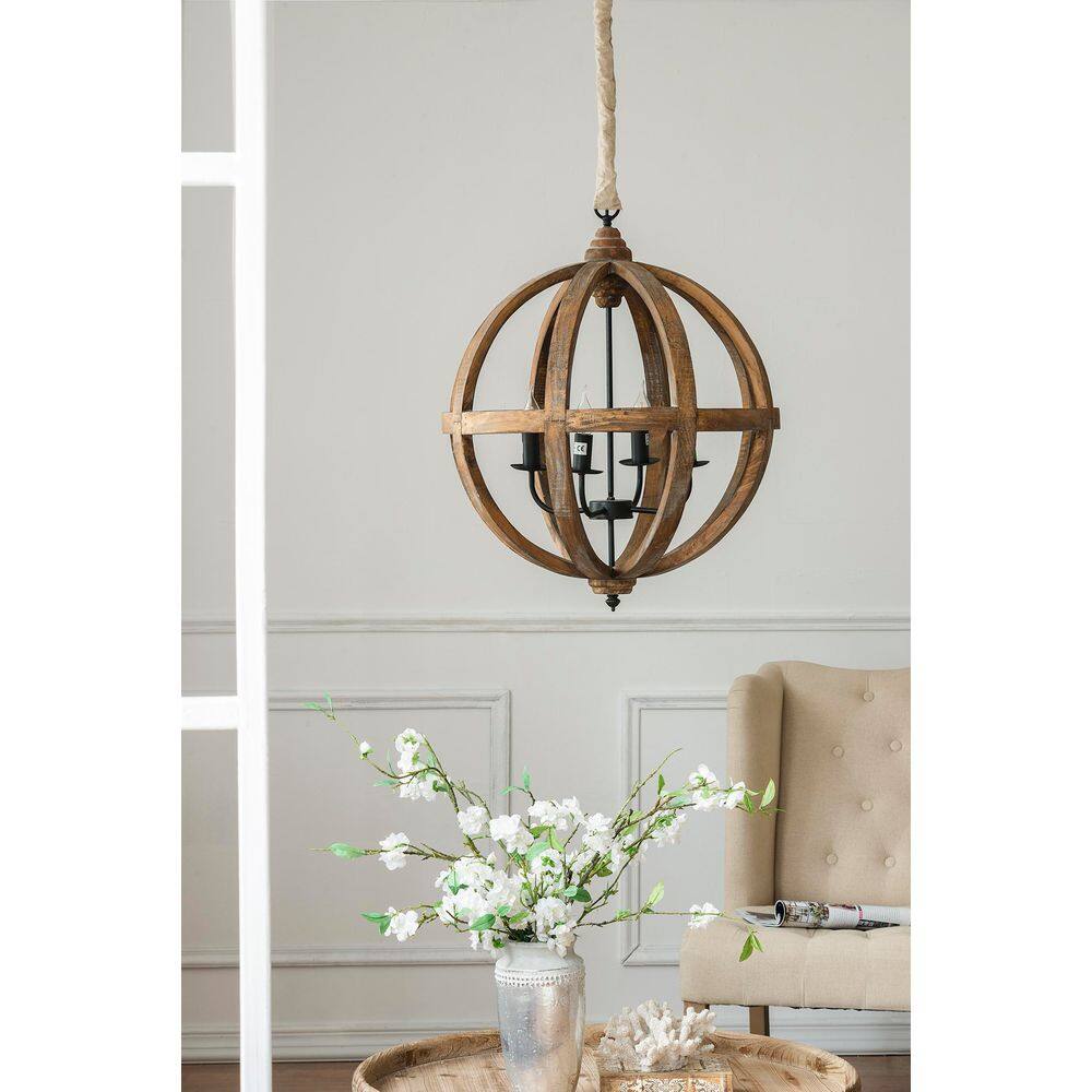 4-Light Candle Cage Oval Chandelier for Kitchen, Dining Room, or Foyer with No Bulbs Included price history on PriceWatchPro