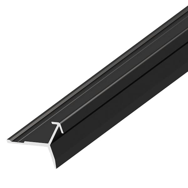 WALLS Metallic Panel 1.37 in. D x 0.5 in. W x 96 in. L Finished Black Aluminum Outside Corner Trim