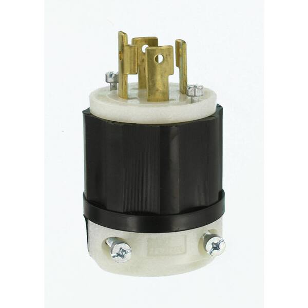 Industrial Grade Plug Black White Leviton 250v Locking 30 Amp Grounding 4 Prong for sale online 