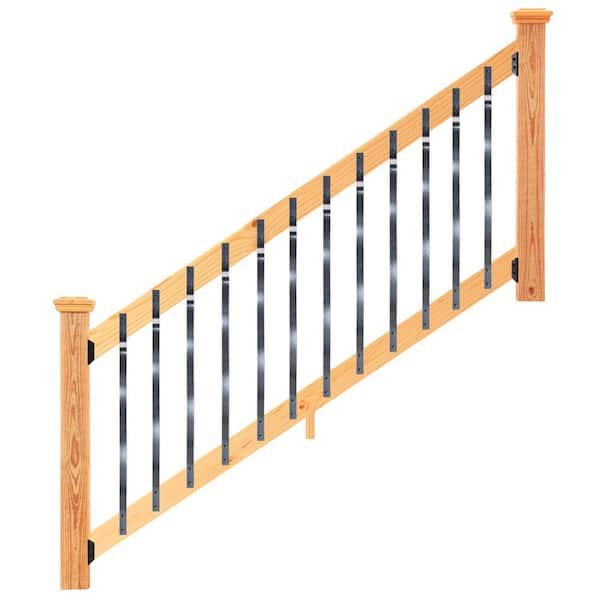 Prowood 6 Ft Cedar Tone Southern Yellow Pine Stair Rail Kit With