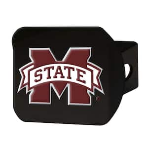 NCAA Mississippi State University Color Emblem on Black Hitch Cover