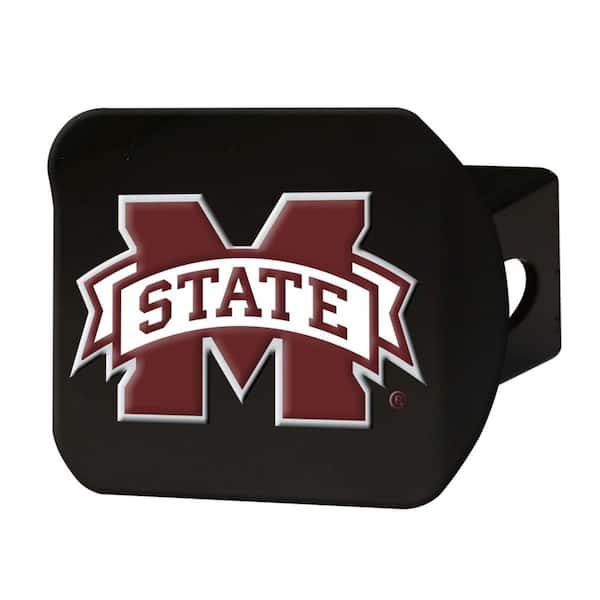 FANMATS NCAA Mississippi State University Color Emblem on Black Hitch Cover