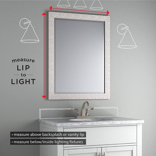 Framed Rectangular Standard Glass, Bathroom Lights Above Mirror Home Depot