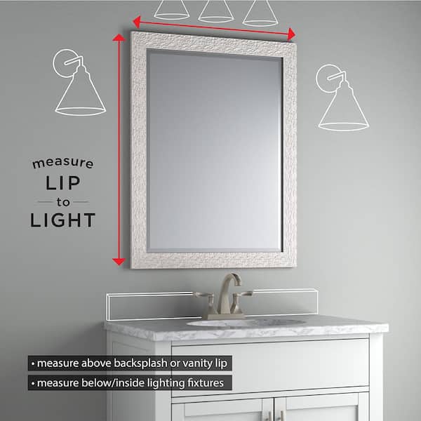Frameless Rectangular Deluxe Glass, How To Measure For A Bathroom Vanity Mirror