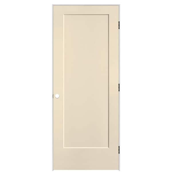 Masonite 32 in. x 80 in. 1-Panel Lincoln Park Left-Hand Solid Core Golden Haystack Molded Composite Single Prehung Interior Door