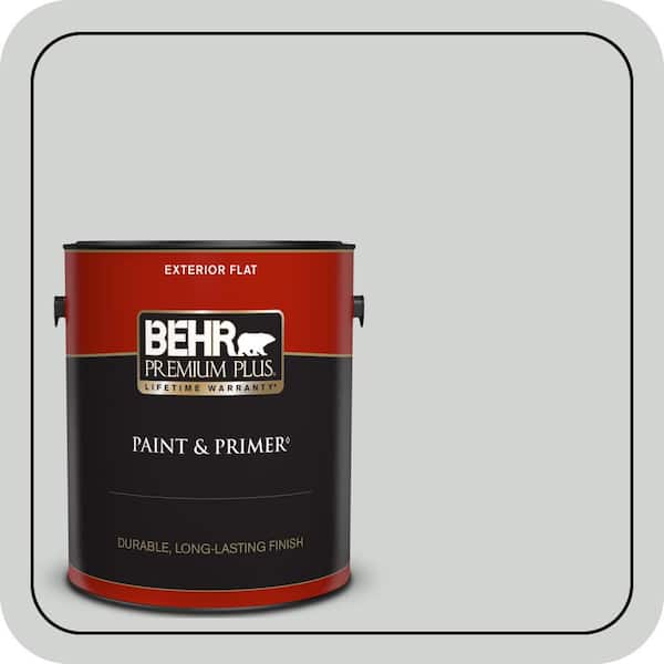 BEHR PREMIUM PLUS 1 gal. #PPU26-11 Platinum Flat Exterior Paint & Primer