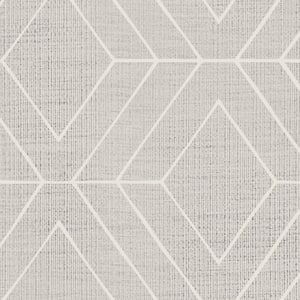 Grey Metallic Love Triangles Peel and Stick Wallpaper