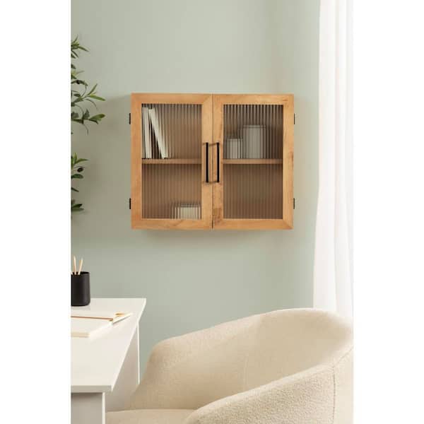 Langfeld 24 in. W x 8 in. D Natural Biscuit Wood Decorative Wall Cabinet