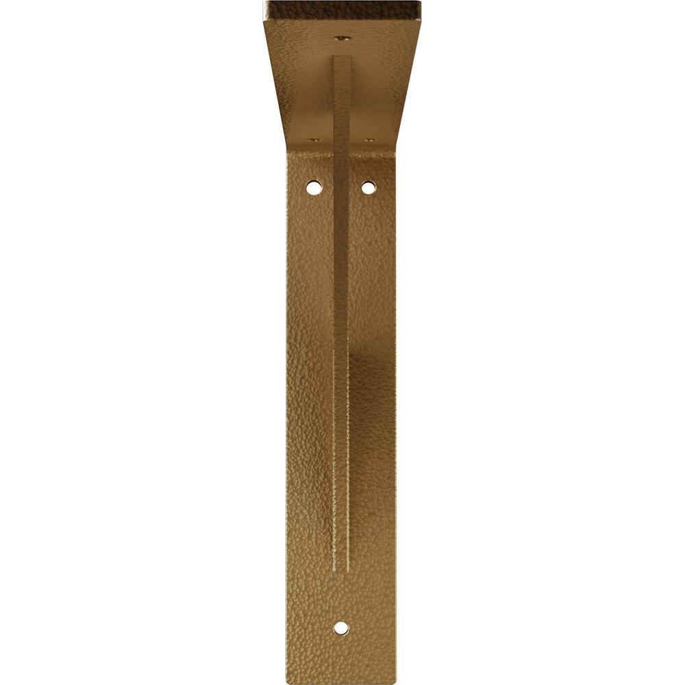 Legacy 10'' Hammered Gold Steel Bracket for Versatile Shelving
