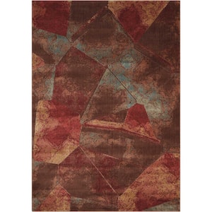 Somerset Multicolor doormat 2 ft. x 3 ft. Abstract Contemporary Area Rug