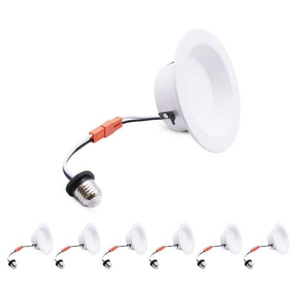 4 in. New Construction and Remodel Recessed Retrofit Dimmable Down Can LED Light (6-Pack)