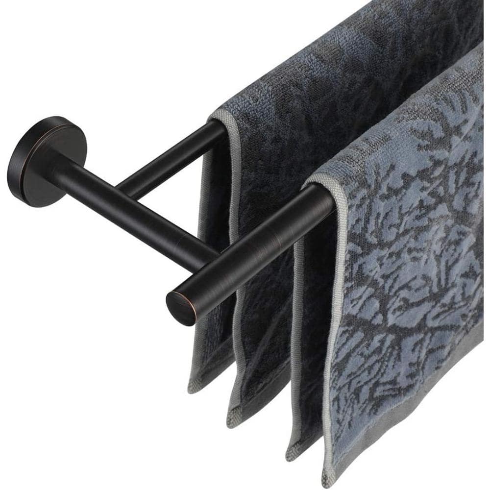 Double Towel Bar, Oil Rubbed Bronze 24 In. 304 Stainless Steel Thicken 0.8m