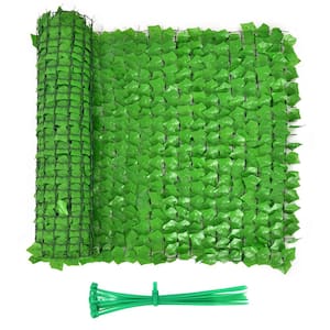 39.4 in. Green Artificial Ivy Privacy Fence Screen Faux Hedge Fence and Vine Decor