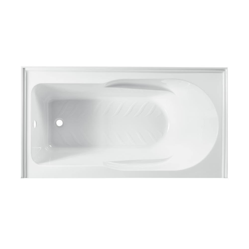 Concorde 60" White Acrylic Alcove Apron Bathtub