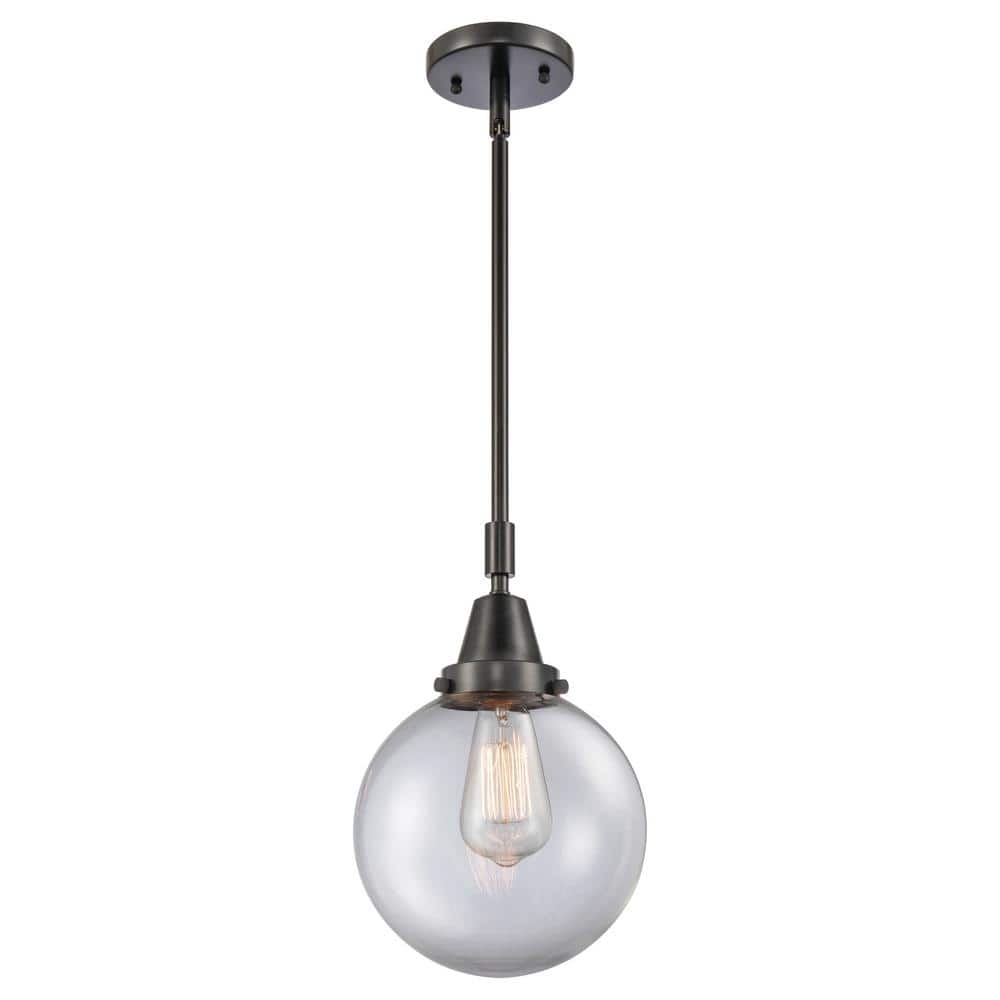 Beacon 100-Watt 1-Light Matte Black Standard Mini Pendant Light with Clear Glass Shade, No Bulbs Included price history on PriceWatchPro