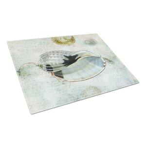 Shells Tempered Glass Large Cutting Board