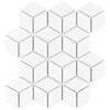 Merola Tile Metro Rhombus Matte White 10-1/2 in. x 12-1/8 in. Porcelain Mosaic Tile (9.0 sq. ft./Case) FMTRHOMW