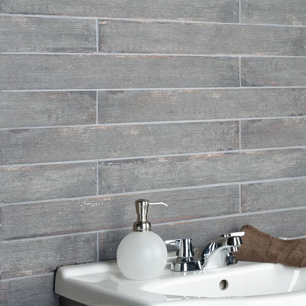 Retro Cendra 2-3/4 in. x 12 in. Porcelain Floor and Wall Take Home Tile Sample