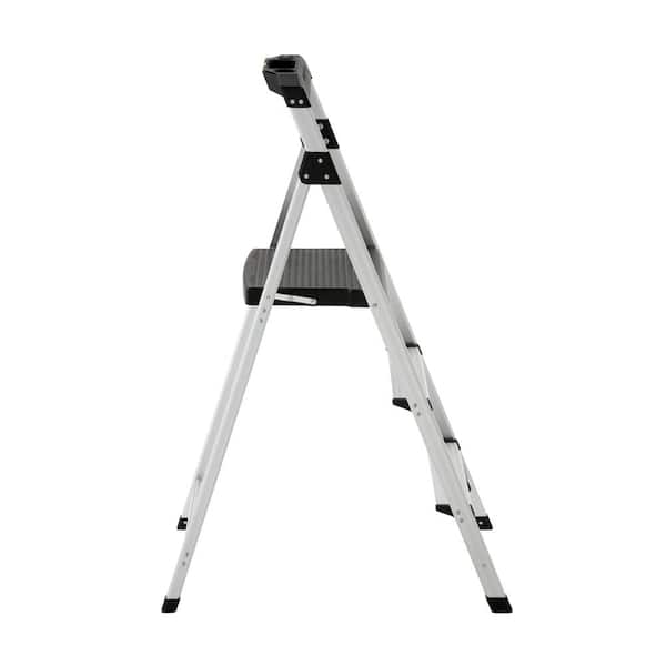 Gorilla Ladders 3-Step Aluminum Step Stool Ladder, 250 lbs. Type I Duty  Rating (9ft. Reach Height) GLA-3-2 - The Home Depot