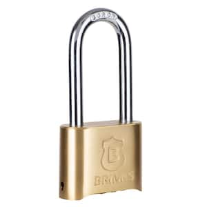 2-in. (50 mm) Solid Brass Body Resettable 4-Dial Combination Padlock, 2-1/4 in. Shackle