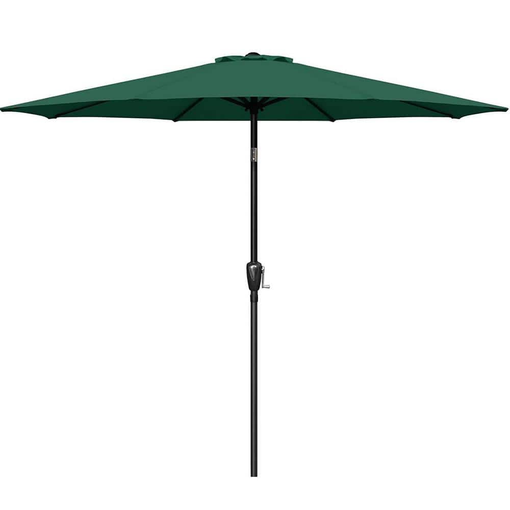9 ft. Aluminum Outdoor Market Table Patio Umbrella with Hand Crank Lift in Green price history on PriceWatchPro