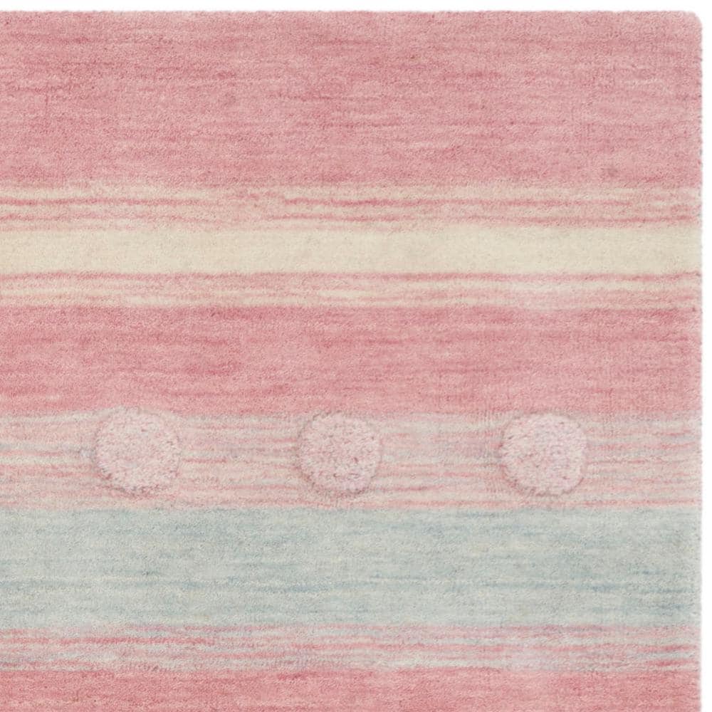 Whimsical Waves Hand-Tufted Wool Kids Rug in Light Blue, 3' x 5'