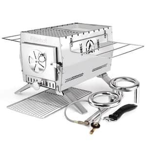 2-IN-1 Portable Wood Burning Stainless Steel Camping Stove