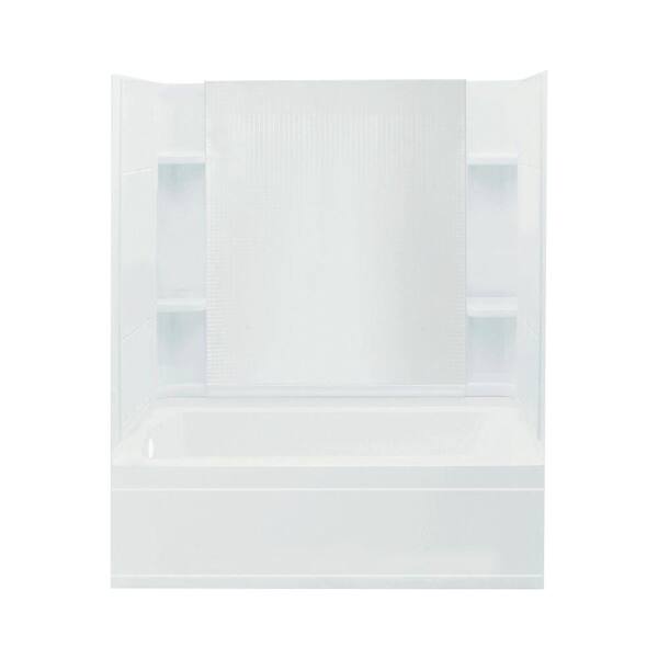 STERLING Accord 32 in. x 60 in. x 76 in. Four Piece Direct-to-Stud Bath/Shower Kit in White-DISCONTINUED