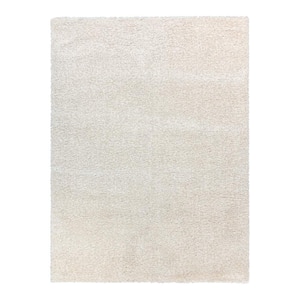 Thayer Ivory 5 ft. x 7 ft. Solid Shag Indoor Area Rug