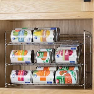 3-Shelf Silver Pantry Can Organizer