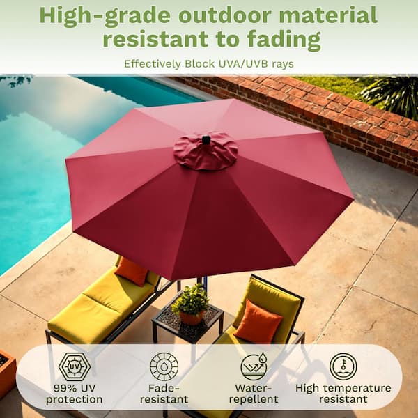 abba patio 8 x 10 feet rectangular cantilever umbrella 10 Feet Cantilever Offset Umbrella